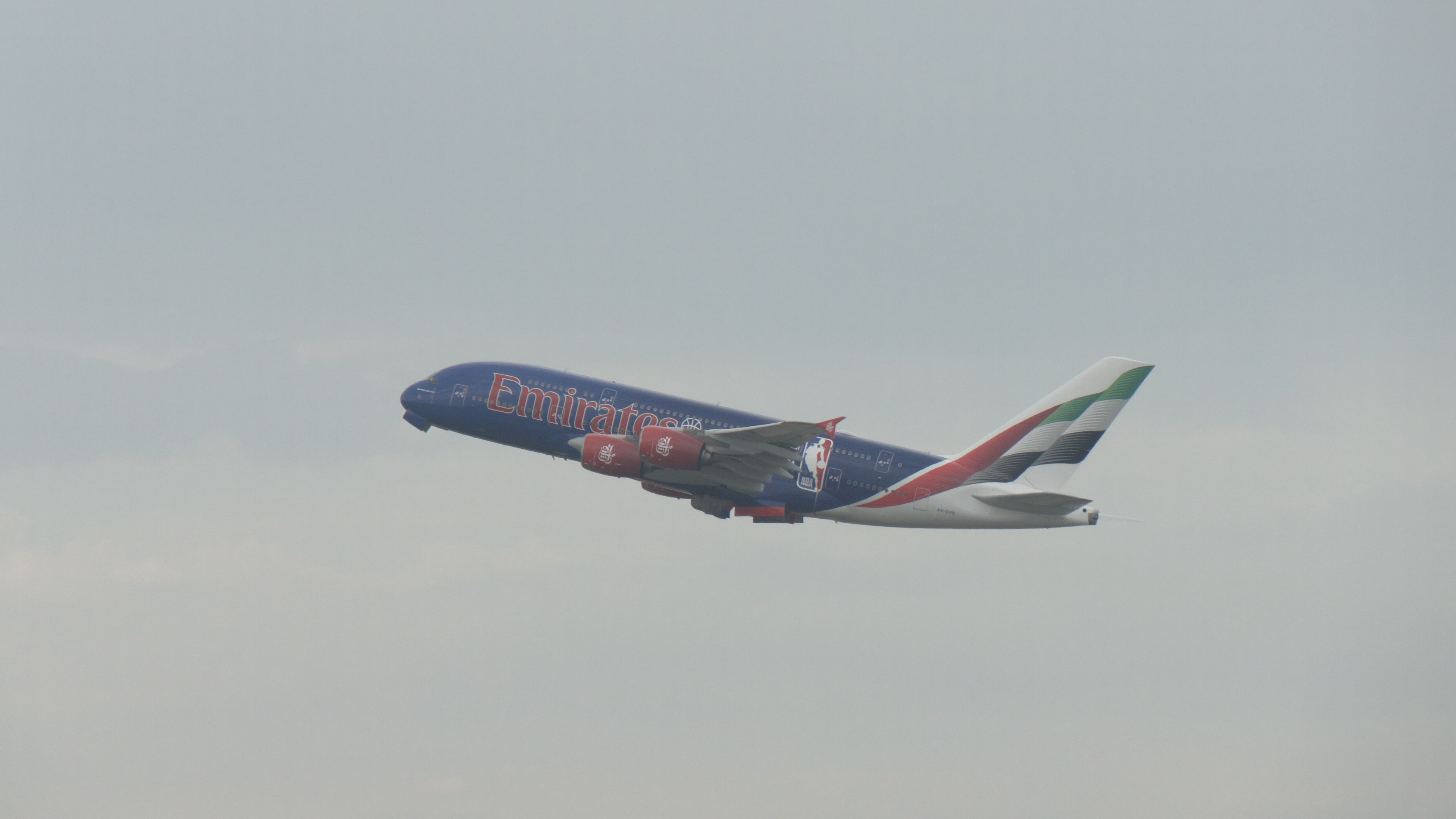 Emirate Airbus A380 (National Basketball Assocation Livery)